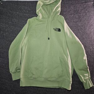 THE NORTH FACE WOMENS SWEATER MEDIUM GREEN SINCE 66, NEVER STOP HOODIE PULLOVER